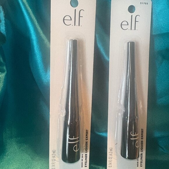 2 ELF EXPERT LIQUID EYELINERS JET BLACK #21702 NEW SEALED - Picture 1 of 3